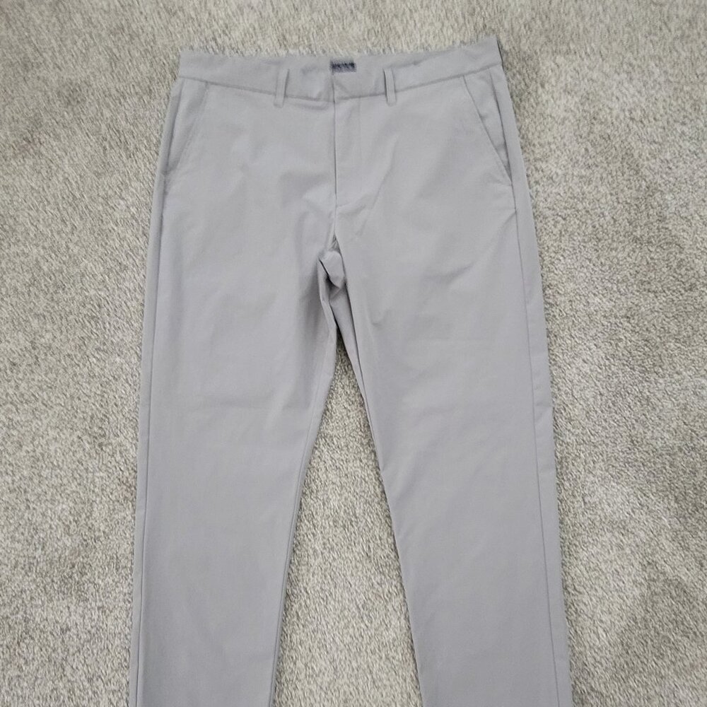 Men's J.Crew Factory Grey Thompson Flex Pants with Tapered Leg 34 x 32
